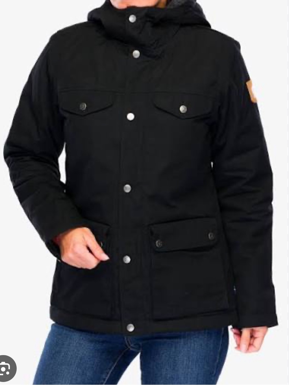 FJALLRAVEN G-1000 Greenland women’s Jacket Coat Black Size Medium